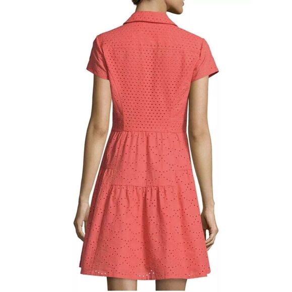 Diane Von Furstenberg DVF Skylar eyelet ocean coral 2 - Picture 2 of 8